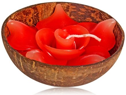 Soulflower Light Red Rose Coconut Candle