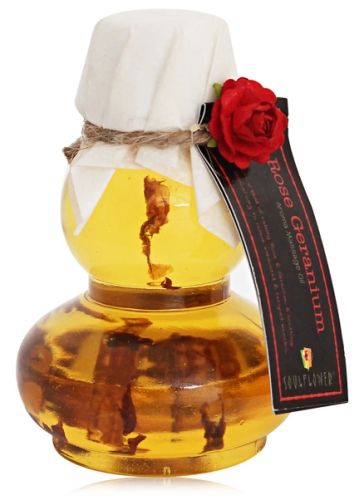 Soulflower Rose Geranium Aroma Massage Oil