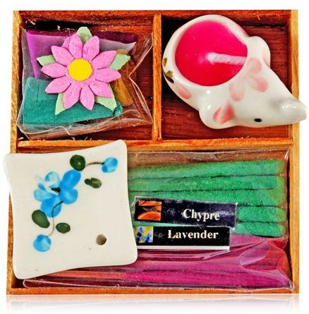 Soulflower Square Candle Set - Chypre-Lavender