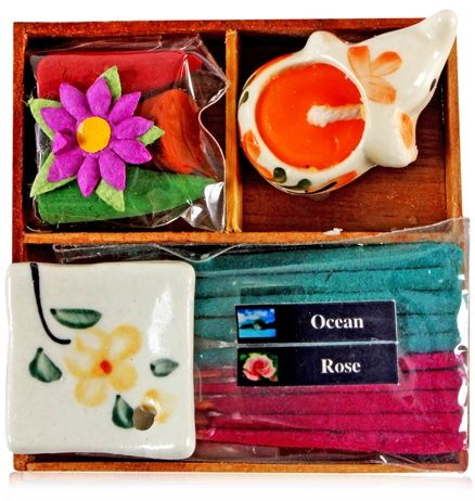 Soulflower Square Candle Set - Ocean-Rose