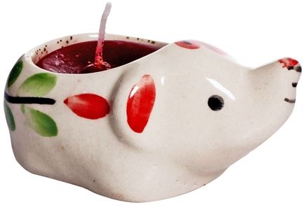 Soulflower Ceramic Aroma Candle - Red