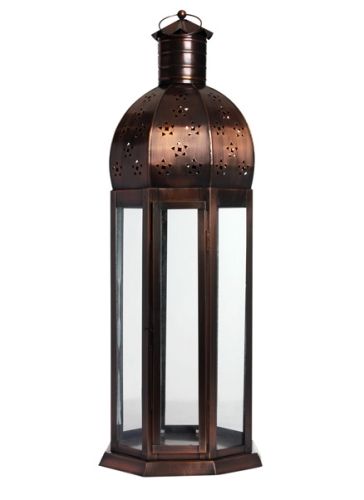 Goyal India - Large Standing Garden Lantern With Copper Antique Finish