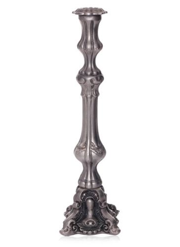Goyal India - Candle Holder With Handicraft Design With Matt Nickle Antique Finish