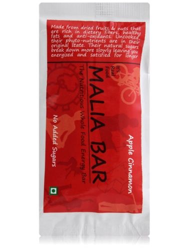 Malia Bar Nutritious Whole Food Energy Bar - Apple Cinnamon