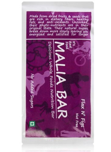 Malia Bar Delicious Whole Food Nutritious Bar - Flax N'' Figs Nut Free