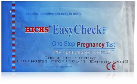 Hicks - Easycheck One Step Pregnancy Test Cassette Format