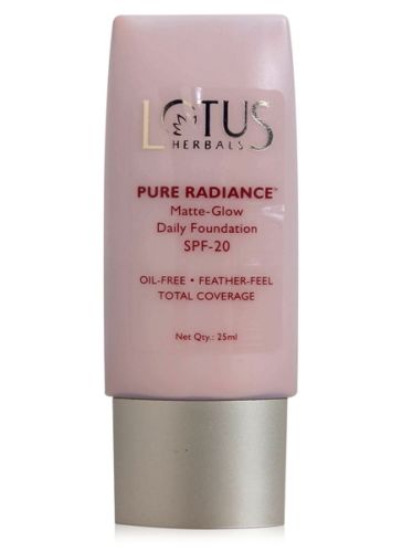 Lotus Herbals Pure Radiance Matte Glow Daily Foundation With SPF 20 - 350 Fresh Ivory