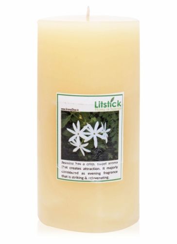 Litstick Perfumed Pillar Candle - Jasmine