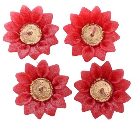 Litstick Floating Sunflower Candles - Red