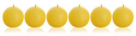 Litstick Glittering Ball Candles - Yellow
