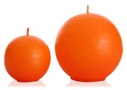 Litstick Ball Candles - Orange