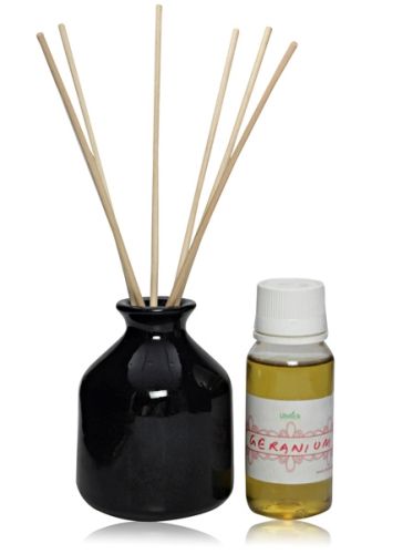 Litstick - Reed Diffuser Black Pot Geranium