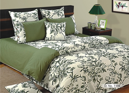 Swayam Paradise Delight Printed Double Bed Sheet With 2 Pillow Covers - Green