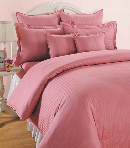 Swayam Sonata Classic Double Bed Sheet set With 2 Pillow Covers - Pink Possession