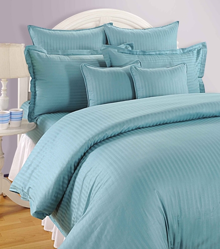 Swayam Sonata Classic Double Bed Sheet set With 2 Pillow Covers - Blue Boon