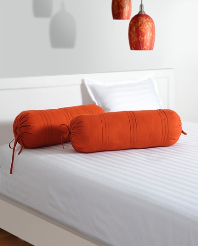 Swayam Bolster Cover Pair Solid - Rust