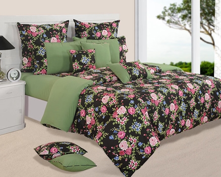Swayam Paradise Platitum Printed Double Bed Sheet With 2 Pillow Covers - Green