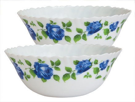 Diva Fluted 2 Pieces Serving Bowls - Ocean Rose