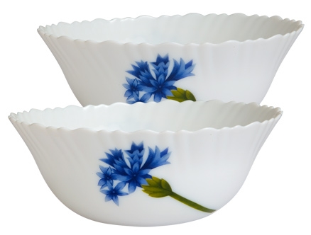 Diva Fluted 2 Pieces Serving Bowls - Floral Pride