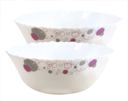 Diva Fluted 2 Pieces Serving Bowls - Purple Haze