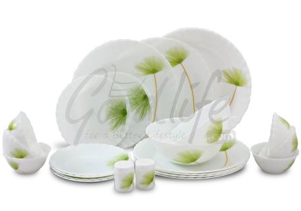 LaOpala Melody 23 Pieces Dinner Set - Green Bliss