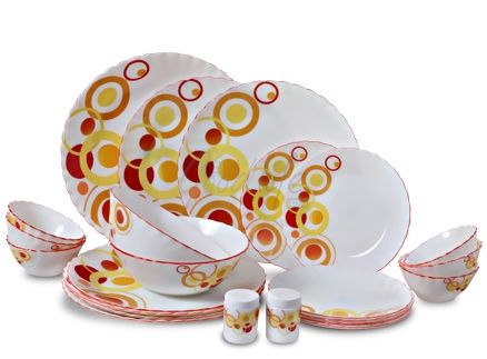 LaOpala Melody 23 Pieces Dinner Set - Olympia Red