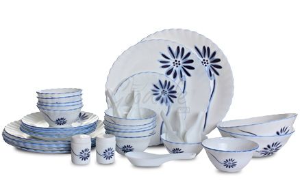 LaOpala Melody Dinner Set - Gerbera Blue