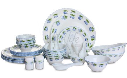 LaOpala Melody 35 Pieces Dinner Set - Blue Berry