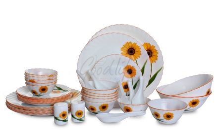 LaOpala Melody 35 Pieces Dinner Set - Twin Desire Yellow