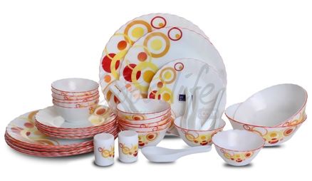 LaOpala Melody 35 Pieces Dinner Set - Olympia Red