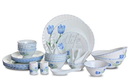 LaOpala Melody 35 Pieces Dinner Set - Breeze Blue