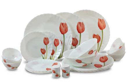 LaOpala Melody (FPL) 23 Pieces Dinner Set - Scarlet Duet