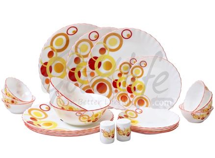 LaOpala Melody (FPL) 23 Pieces Dinner Set - Olympia Red