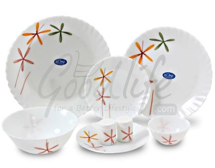 LaOpala Melody 29 Pieces Full Plate Dinner Set - Autumn Flower