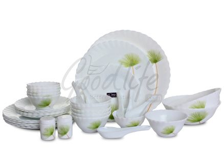 LaOpala Melody (FPL) 35 Pcs. Dinner Set - Green Bliss