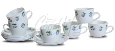 LaOpala Princess Tea Cup & Saucer Set - Blue Berry