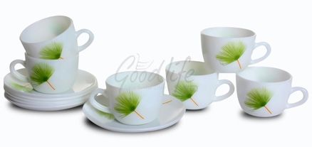 LaOpala Princess Tea Cup & Saucer Set - Green Bliss