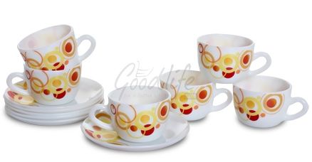 LaOpala Princess Tea Cup & Saucer Set - Olympia Red