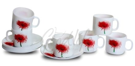 LaOpala Regular Coffee Cup & Saucer Set - Vibrant Flare