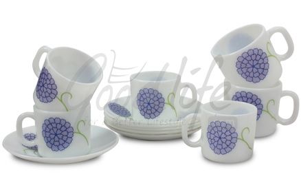 LaOpala Regular Coffee Cup & Saucer Set - Purple Dance