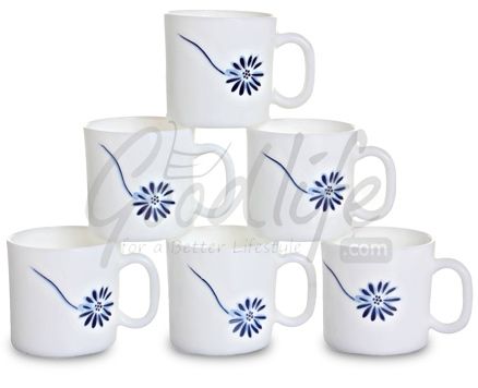 LaOpala Regular Coffee Mug Set - Gerbera Blue