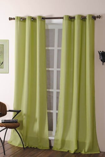 Deco Window Raima Eyelet Curtain - Lime Green
