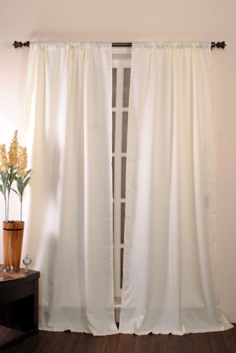 Deco Window - Curtain Lazer Khadi Back Tab Ivory