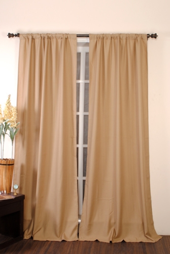Deco Window Curtain Lazer Khadi Back Tab - Beige