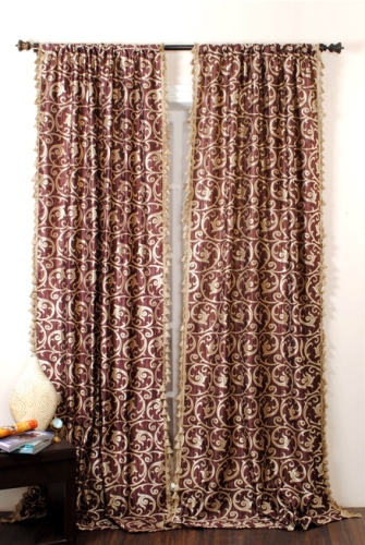 Deco Window Aresto Curtain - Wine