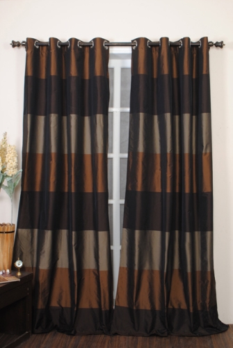 Deco Window Manvi Eyelet Curtain - Chocolate