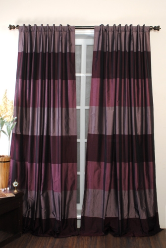 Deco Window Panel Rupal Back Tab - Wine