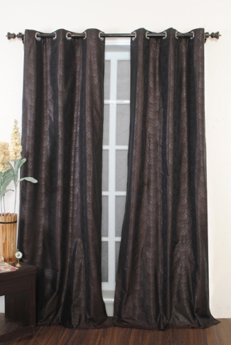 Deco Window Kriti Eyelet Curtain - Chocolate