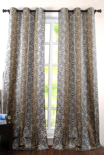 Deco Window Curtain Circle - Jacq Black