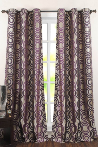 Deco Window Swirl Curtain - Amthyst Lt